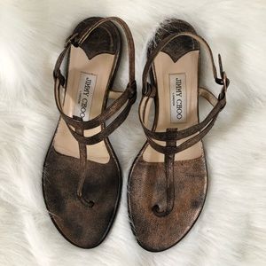 Jimmy Choo Bronze flat sandal